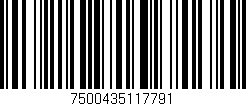 Código de barras (EAN, GTIN, SKU, ISBN): '7500435117791'