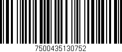 Código de barras (EAN, GTIN, SKU, ISBN): '7500435130752'