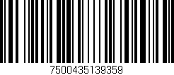 Código de barras (EAN, GTIN, SKU, ISBN): '7500435139359'