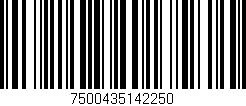 Código de barras (EAN, GTIN, SKU, ISBN): '7500435142250'