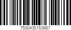 Código de barras (EAN, GTIN, SKU, ISBN): '7500435153867'