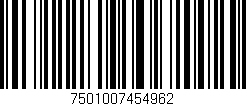 Código de barras (EAN, GTIN, SKU, ISBN): '7501007454962'