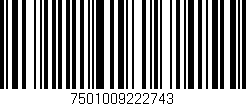 Código de barras (EAN, GTIN, SKU, ISBN): '7501009222743'