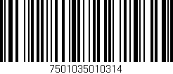 Código de barras (EAN, GTIN, SKU, ISBN): '7501035010314'