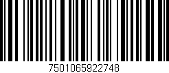 Código de barras (EAN, GTIN, SKU, ISBN): '7501065922748'