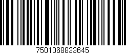 Código de barras (EAN, GTIN, SKU, ISBN): '7501068833645'