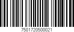 Código de barras (EAN, GTIN, SKU, ISBN): '7501720500021'