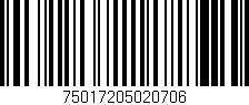 Código de barras (EAN, GTIN, SKU, ISBN): '75017205020706'