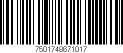 Código de barras (EAN, GTIN, SKU, ISBN): '7501748671017'