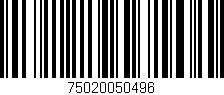 Código de barras (EAN, GTIN, SKU, ISBN): '75020050496'