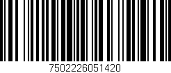 Código de barras (EAN, GTIN, SKU, ISBN): '7502226051420'
