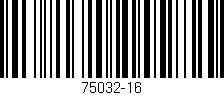 Código de barras (EAN, GTIN, SKU, ISBN): '75032-16'