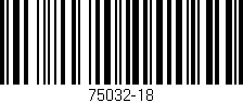 Código de barras (EAN, GTIN, SKU, ISBN): '75032-18'