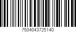 Código de barras (EAN, GTIN, SKU, ISBN): '7504043725140'
