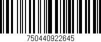 Código de barras (EAN, GTIN, SKU, ISBN): '750440922645'