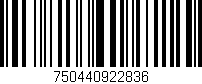 Código de barras (EAN, GTIN, SKU, ISBN): '750440922836'