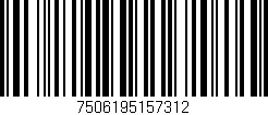 Código de barras (EAN, GTIN, SKU, ISBN): '7506195157312'