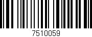 Código de barras (EAN, GTIN, SKU, ISBN): '7510059'