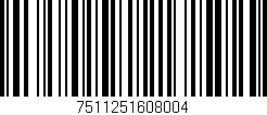 Código de barras (EAN, GTIN, SKU, ISBN): '7511251608004'