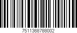 Código de barras (EAN, GTIN, SKU, ISBN): '7511368788002'