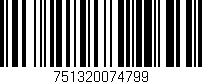 Código de barras (EAN, GTIN, SKU, ISBN): '751320074799'
