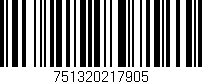 Código de barras (EAN, GTIN, SKU, ISBN): '751320217905'