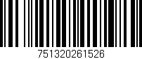 Código de barras (EAN, GTIN, SKU, ISBN): '751320261526'