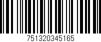 Código de barras (EAN, GTIN, SKU, ISBN): '751320345165'