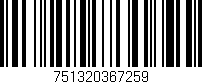 Código de barras (EAN, GTIN, SKU, ISBN): '751320367259'
