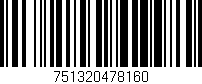 Código de barras (EAN, GTIN, SKU, ISBN): '751320478160'