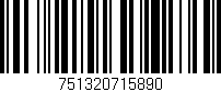 Código de barras (EAN, GTIN, SKU, ISBN): '751320715890'