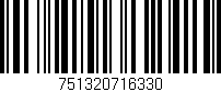 Código de barras (EAN, GTIN, SKU, ISBN): '751320716330'