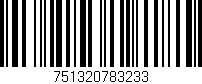 Código de barras (EAN, GTIN, SKU, ISBN): '751320783233'