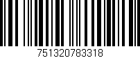 Código de barras (EAN, GTIN, SKU, ISBN): '751320783318'