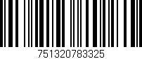 Código de barras (EAN, GTIN, SKU, ISBN): '751320783325'