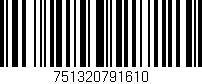 Código de barras (EAN, GTIN, SKU, ISBN): '751320791610'