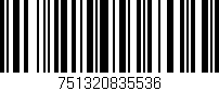 Código de barras (EAN, GTIN, SKU, ISBN): '751320835536'
