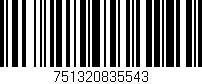 Código de barras (EAN, GTIN, SKU, ISBN): '751320835543'