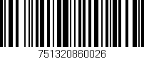 Código de barras (EAN, GTIN, SKU, ISBN): '751320860026'