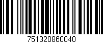 Código de barras (EAN, GTIN, SKU, ISBN): '751320860040'