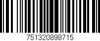 Código de barras (EAN, GTIN, SKU, ISBN): '751320898715'