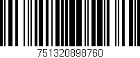 Código de barras (EAN, GTIN, SKU, ISBN): '751320898760'