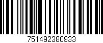 Código de barras (EAN, GTIN, SKU, ISBN): '751492380933'