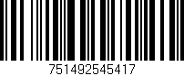 Código de barras (EAN, GTIN, SKU, ISBN): '751492545417'