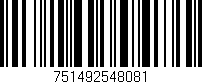 Código de barras (EAN, GTIN, SKU, ISBN): '751492548081'