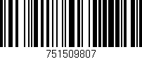 Código de barras (EAN, GTIN, SKU, ISBN): '751509807'