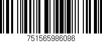 Código de barras (EAN, GTIN, SKU, ISBN): '751565986086'