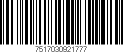 Código de barras (EAN, GTIN, SKU, ISBN): '7517030921777'