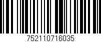 Código de barras (EAN, GTIN, SKU, ISBN): '752110716035'