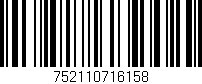 Código de barras (EAN, GTIN, SKU, ISBN): '752110716158'